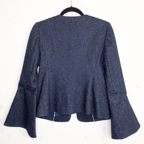 𝅺ANTHROPOLOGIE Cartonnier Navy striped blazer - Picture 9 of 10